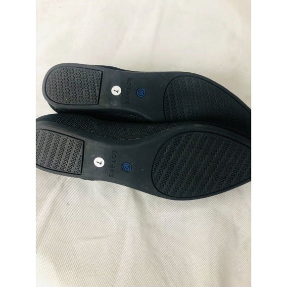 NWOT Rothy’s The Point Pointed Toe Flats Black Blue Halo Retired Women’s Size  7 - Picture 4 of 9